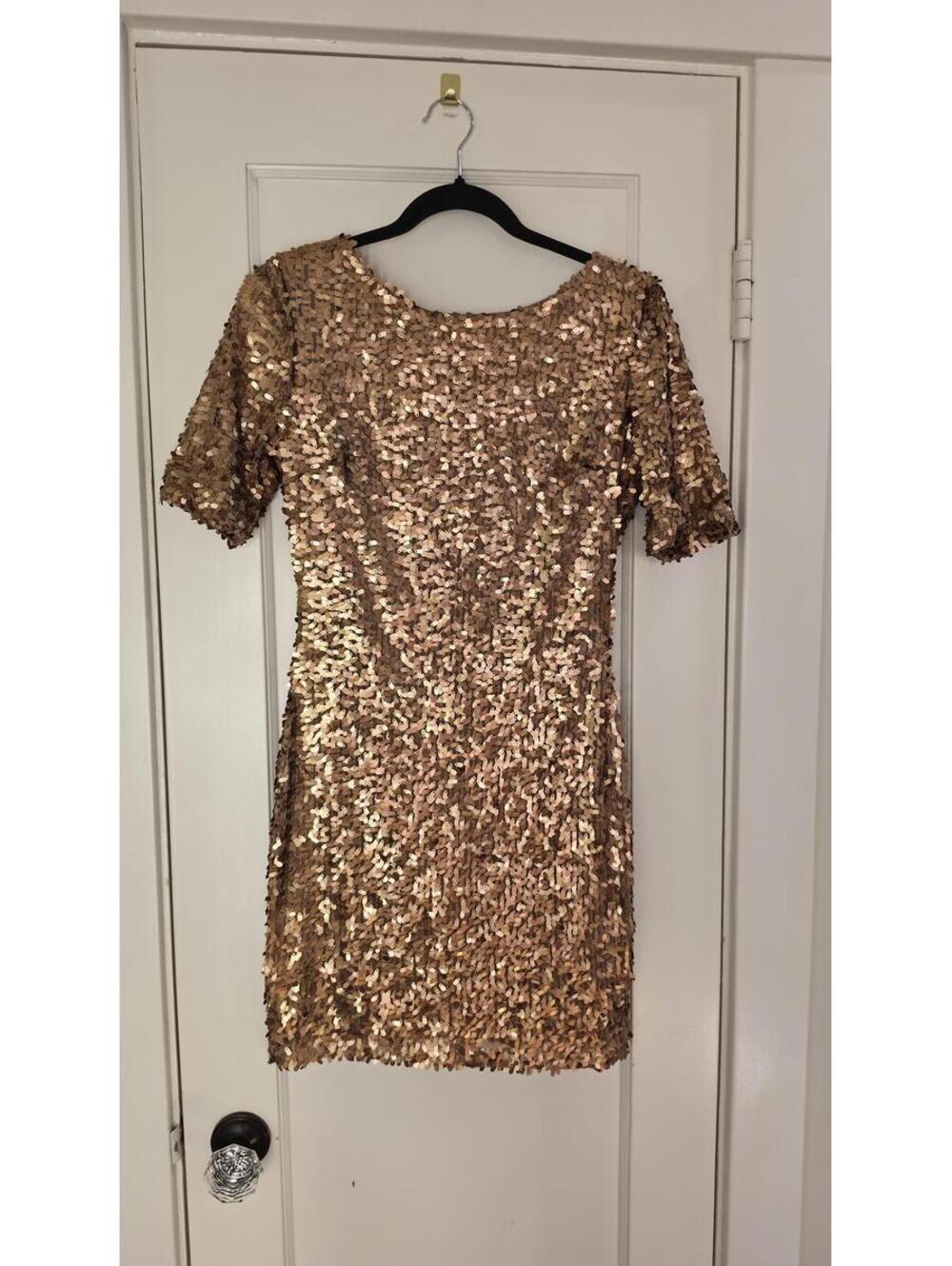 Gold Mini Dress Gianni Bini Small
